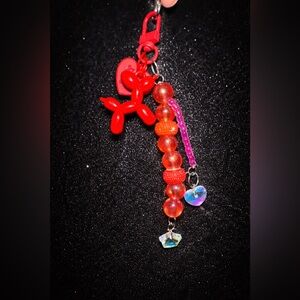 Red Balloon Dog Charm